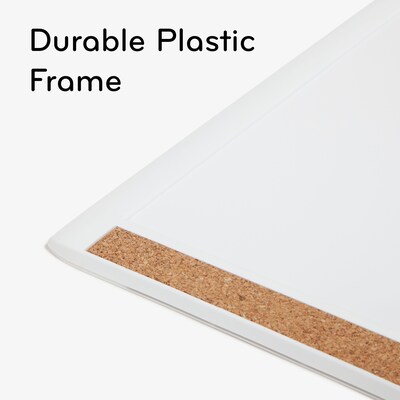 U Brands PINIT Magnetic Dry Erase Whiteboard, 20" x 16", White Frame