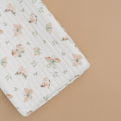 Cane Baby Parker Quilted Change Pad Cover, Butterfly (BC-100CPC-5)