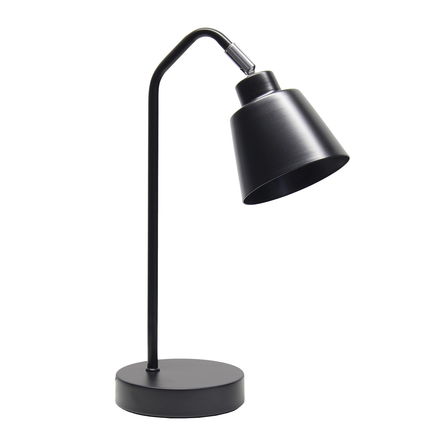 Simple Designs Sleek Essentials LED Desk Lamp, 16, Black (LD1077-BLK)