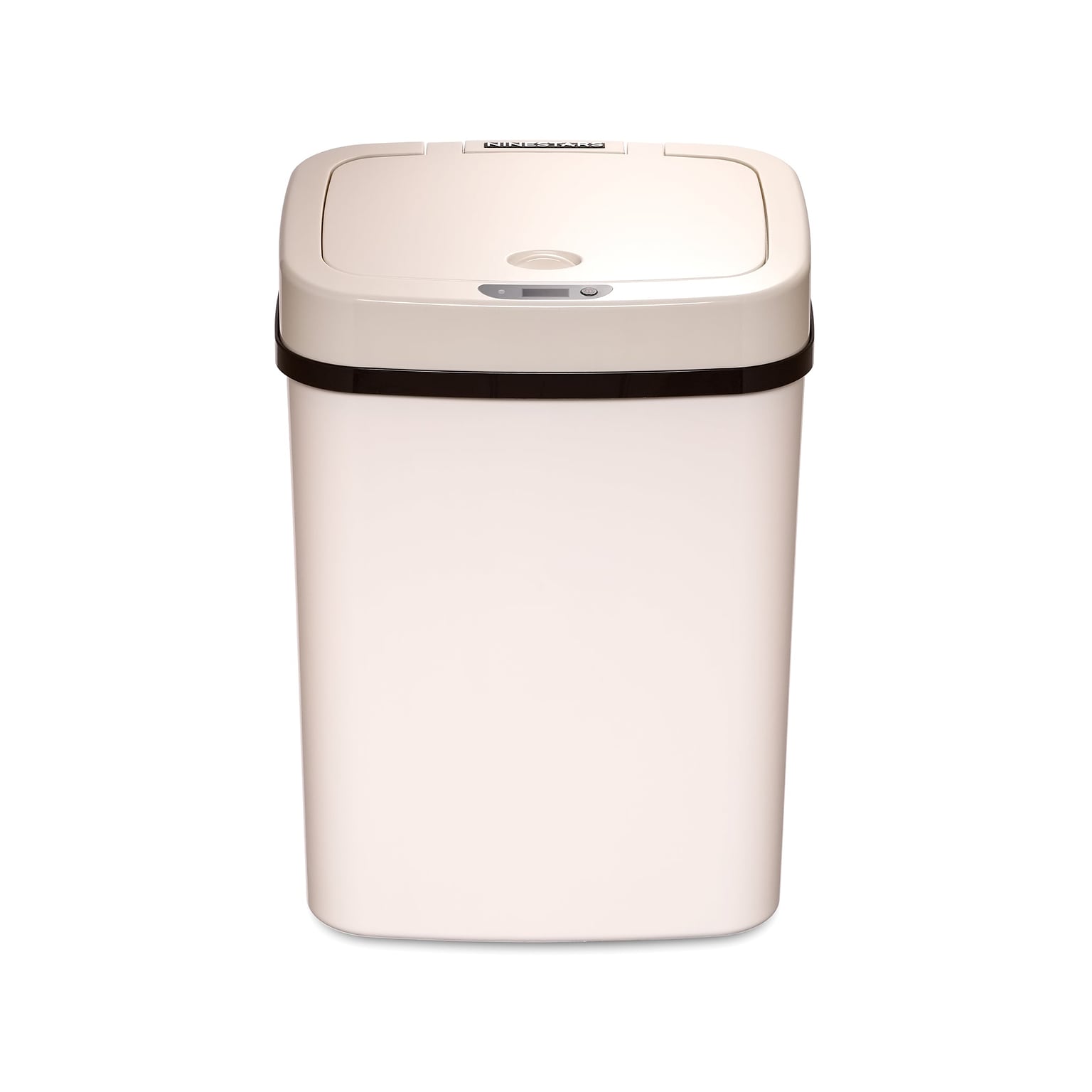 Nine Stars Plastic Sensor Trash Can, 3.2-Gallon, White (DZT-12-5WH)
