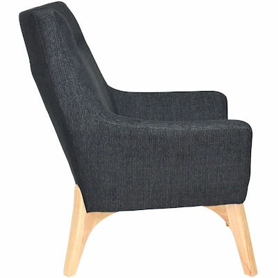 Lorell Quintessence Collection Upholstered Guest Chair with Lumbar Support, Black (LLR68958)