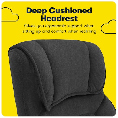 Serta Hannah I Ergonomic Microfiber Swivel Executive Chair, Black (43670D)