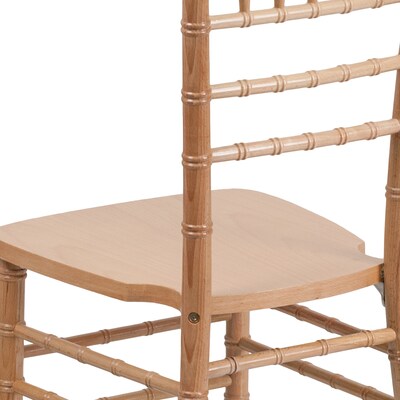 Flash Furniture HERCULES Series Wood Chiavari Chair, Natural, 2 Pack (2XSNATURAL)