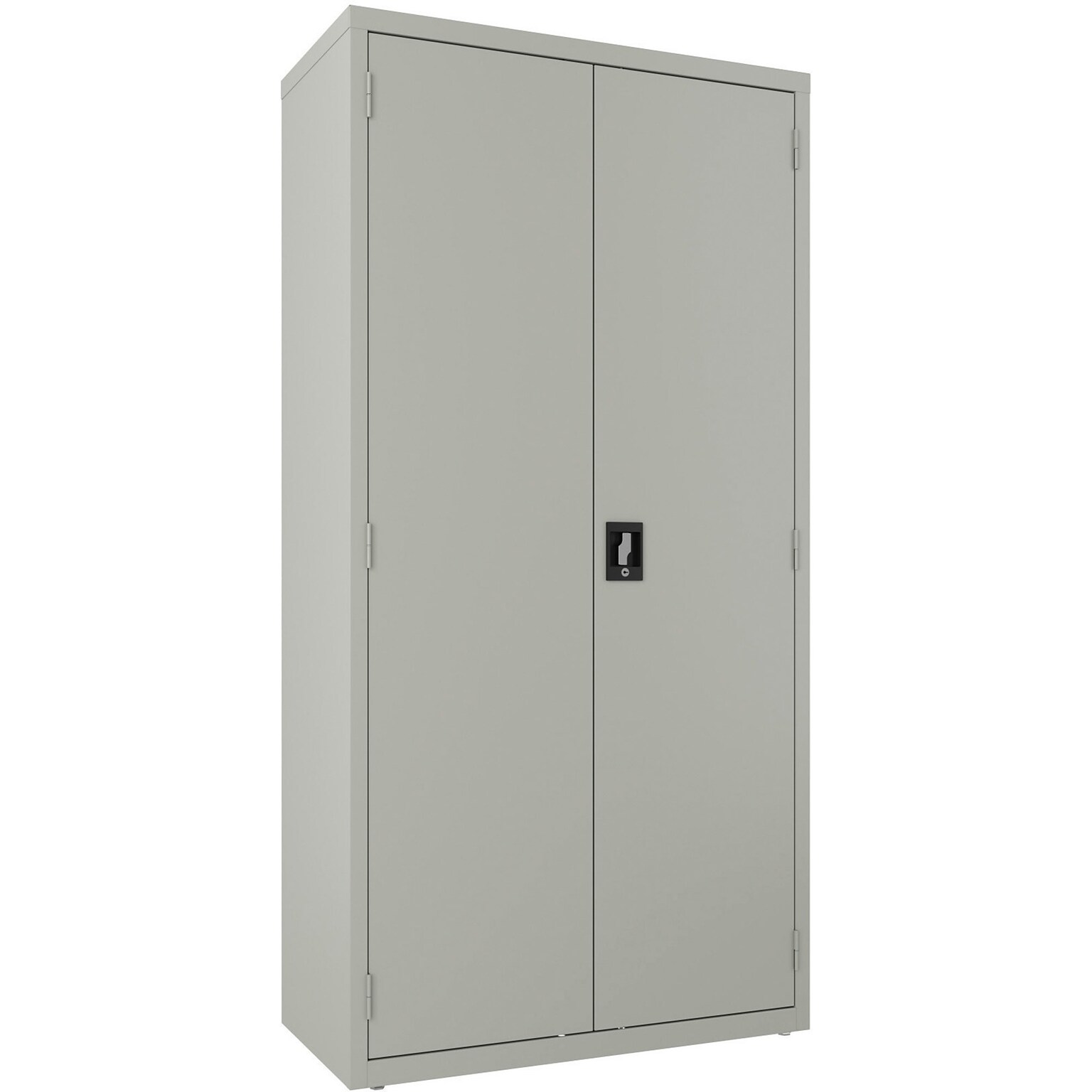 Lorell Fortress Series 72 Steel Wardrobe Storage Cabinet With 2-Shelves, Light Gray (LLR03089)