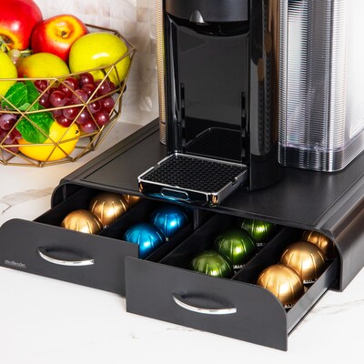 Mind Reader Plastic Organizers, Black (VERTRAY-BLK)