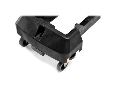 Alpine Industries Rectangular Trash Can Dolly, 200 lb. Weight Capacity, Black, 2/Pack (ALP477-DOLLY-2PK)