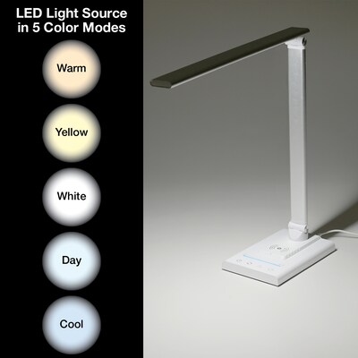 Excello Global Products Wellness Series LED Desk Lamp, 16, White (EGP-DL-10-WHT)