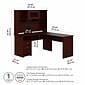 Bush Furniture Cabot 60"W L Shaped Computer Desk with Hutch and Drawers, Harvest Cherry (CAB046HVC)