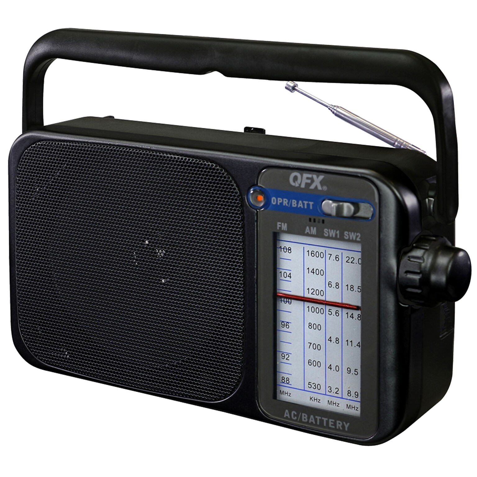 QFX AM/FM/Shortwave Radio, Black (QFXR24BLK)