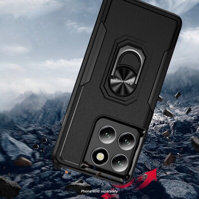 SaharaCase Raider Series ArmorPro Kickstand Case for Motorola Edge, Shock Absorbing, Scorpion Black (CP00855)