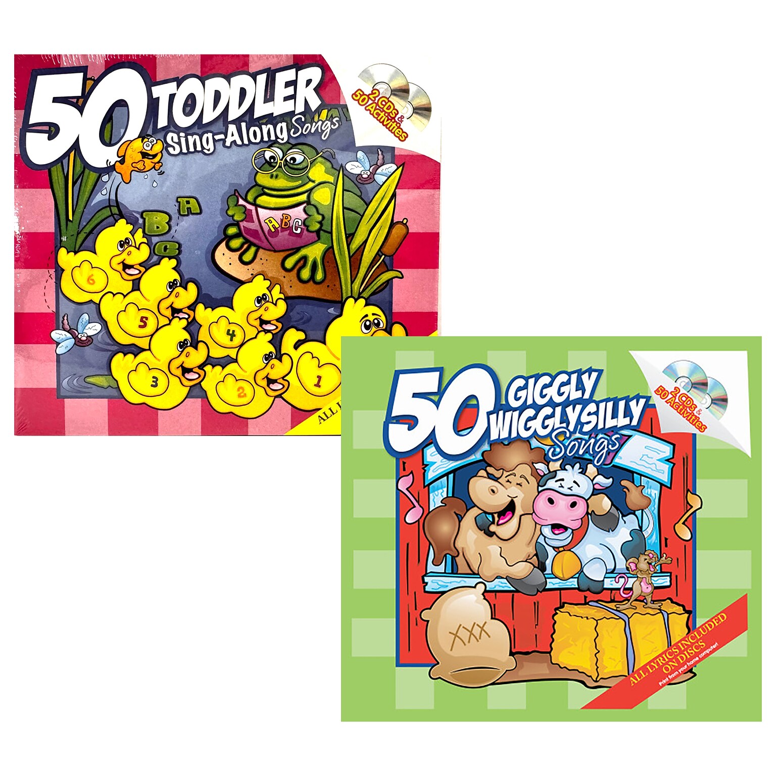 Giggly Wiggly & Toddler Sing-Along CD Bundle (CD) 4 Discs/Set