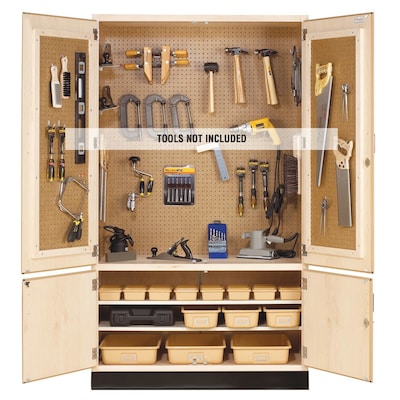 Diversified Woodcrafts 84 Woodworking Tool Storage Cabinet with 3-Shelves, Maple (TC-4810M)