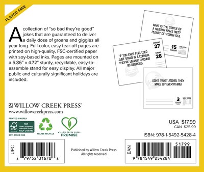 2026 Willow Creek LOL Jokes 6.2 x 5.4 Day-to-Day Calendar (54284)