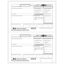 ComplyRight 2023 W-2 Tax Form, 1-Part, 2-Up, Employee Copy B, 50/Pack (520250)