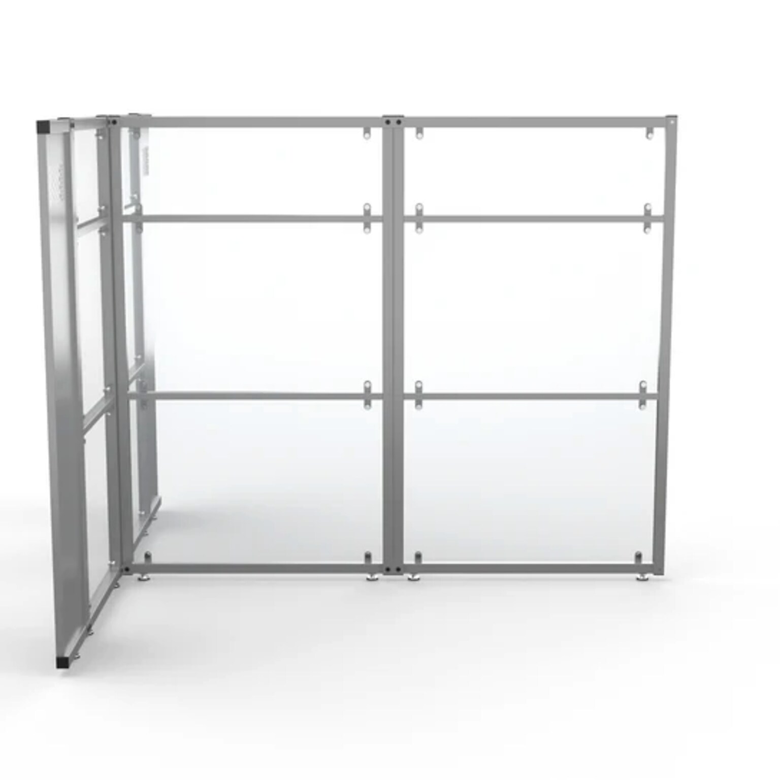 VersaDesk WorkNest 66H x 79.5W T-Shaped Cubicle Panel Workstation, Silver (WNCT-7296-S)