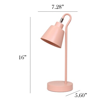 Simple Designs Sleek Essentials LED Desk Lamp, 16", Blush Pink (LD1079-BPK)