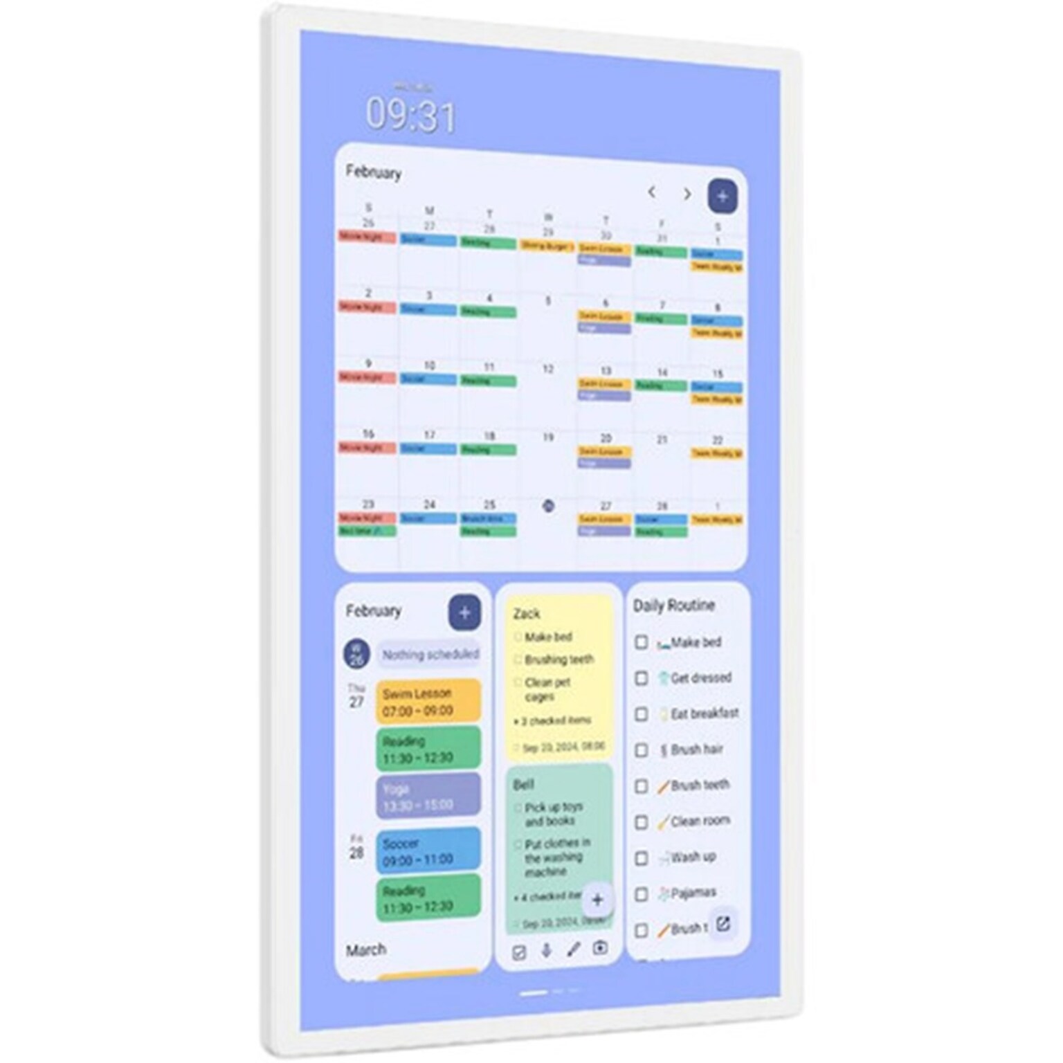 Cozyla Digital Family 32 4K Calendar+ Gen2, White, White (CD-8V543F0)