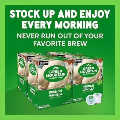 Green Mountain French Vanilla Coffee Keurig® K-Cup® Pods, Light Roast, 96/Carton (6732)