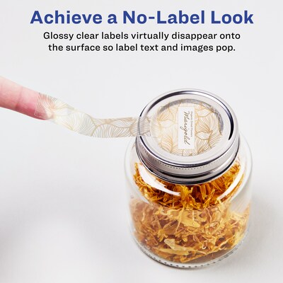 Avery Laser/Inkjet Multipurpose Labels, 4 x , Glossy Clear, 80/Pack (94115)