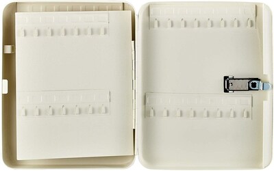 AdirOffice 30-Key Cabinet with Combination Lock and Key Tags, White (682-30-WHI-689-PKG)