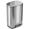 iTouchless SoftStep Stainless Steel Indoor Step Trash Can with Lid, 13.2 Gallon, Silver (PC13RSS)