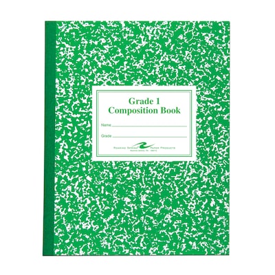 Roaring Spring Paper Products Composition Notebooks, 7.75 x 9.75, Wide Ruled, 50 Sheets, Green (ROA77920)
