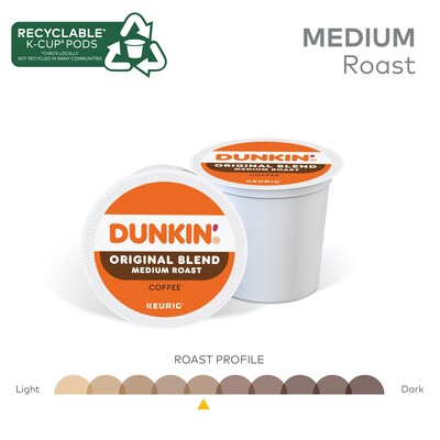Dunkin' Original Blend Coffee Keurig® K-Cup® Pods, Medium Roast, 64 Pods/Box (5000380571)
