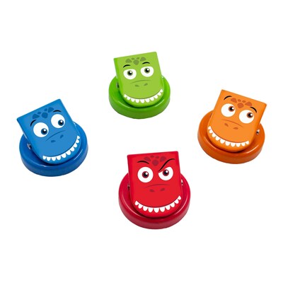 Junior Learning Magnetic Clever Clips, DinoClips, 4/Pack (JRL729)