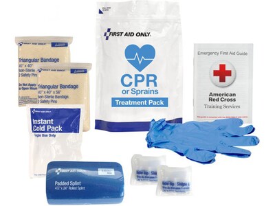 First Aid Only 9-Piece CPR & Sprains Treatment Pack (91165)