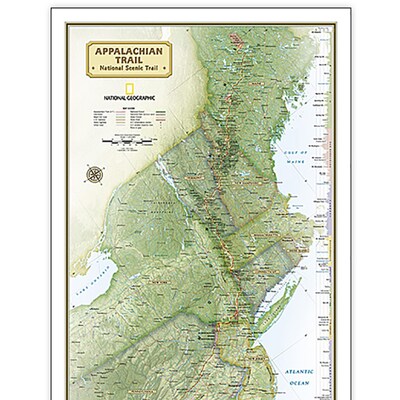 National Geographic Appalachian Trail Map, Laminated, 18 x 48 (NGMRE01020743)