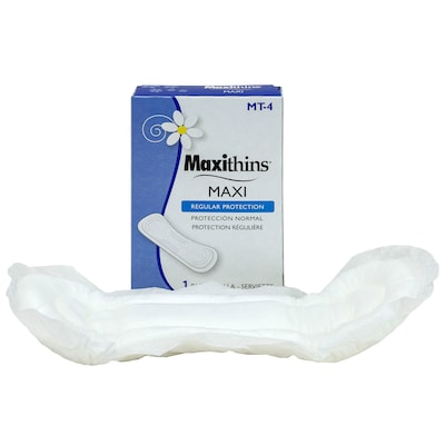 Maxithins #4 Regular Maxi Pads, 250/Box (MT-4)