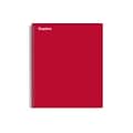 Staples® Premium 1-Subject Subject Notebooks, 8.5 x 11, College Ruled, 100 Sheets, Red (TR58357M-C