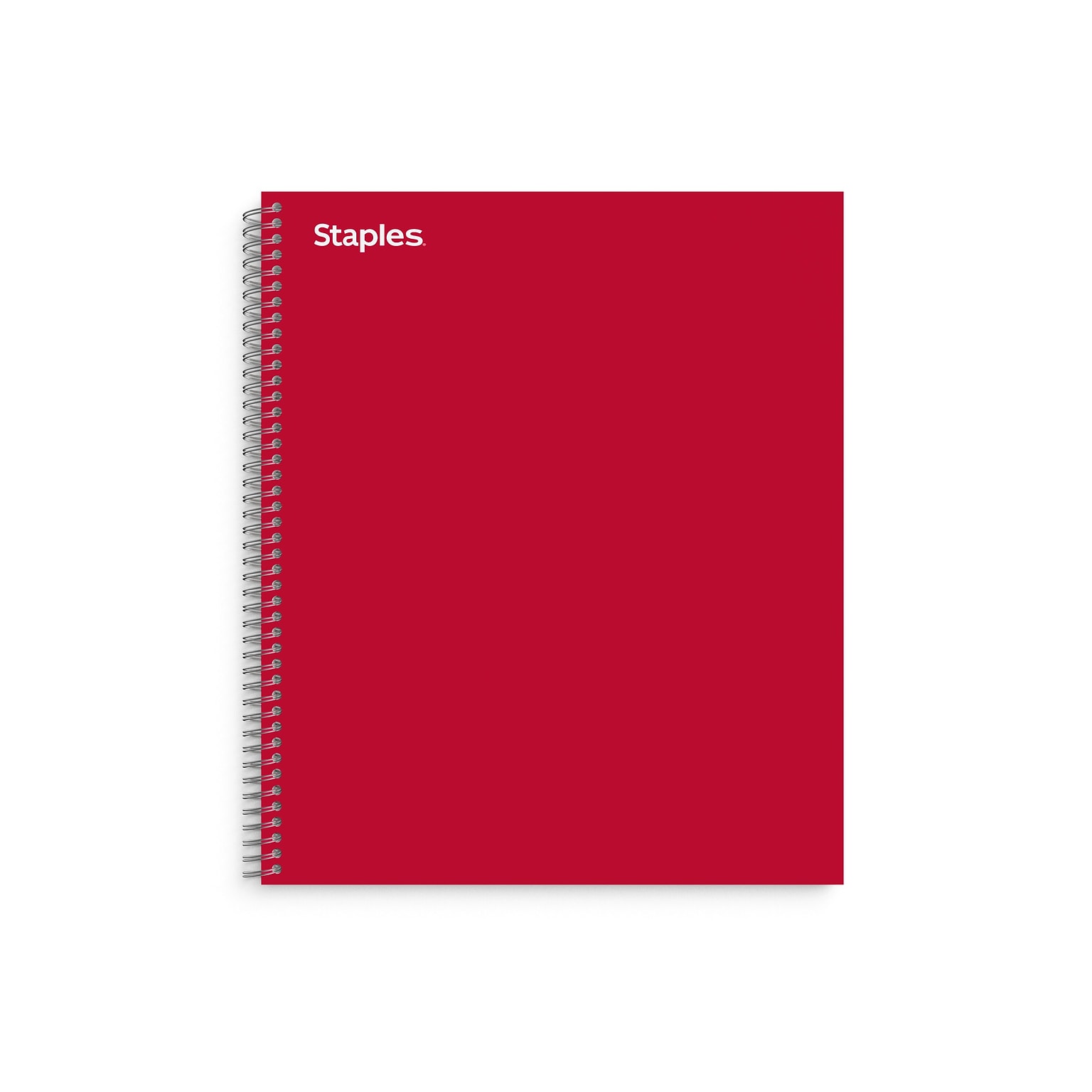 Staples® Premium 1-Subject Subject Notebooks, 8.5 x 11, College Ruled, 100 Sheets, Red (TR58357M-CC)