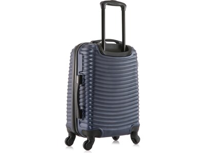DUKAP Adly 21.45" Hardside Suitcase, 4-Wheeled Spinner, Navy Blue (DKADL00S-BLU)