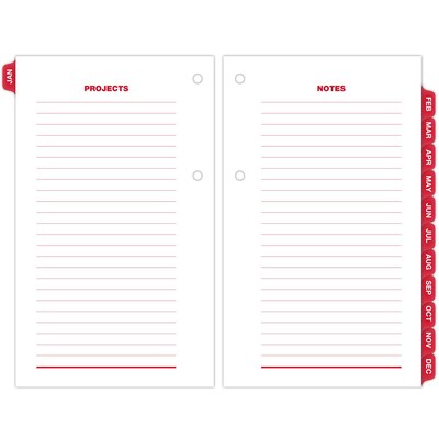 2026 AT-A-GLANCE 6" x 3.5" Daily Calendar Refill Pages, White/Black (E717T-50-26)