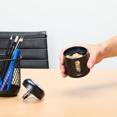 Staples Personal Dual Powered Pencil Sharpener, Black (ST62625)