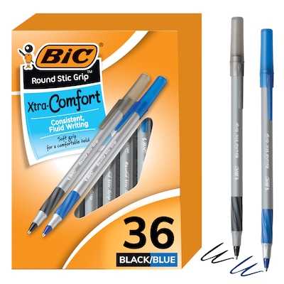 Bic Cristal Soft Ball Pens - Pack of 10 - Black Colour -  Medium Point (1.2 mm) - Smooth Writing and Long-Lasting Ink : Office  Products