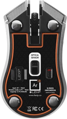 Lexip AR18 Aero Speed Optical Gaming Mouse, Black (JVAPCM00538)