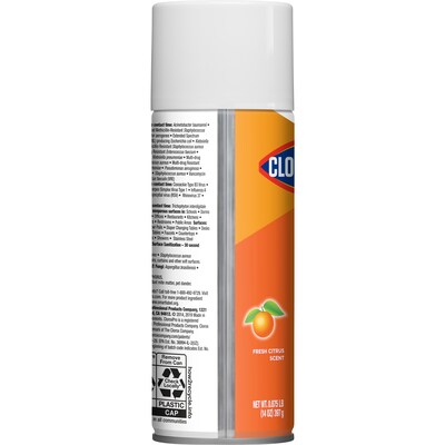 CloroxPro 4 in One Disinfectant & Sanitizer, Citrus Scent, 14 oz., 12/Carton (31043)