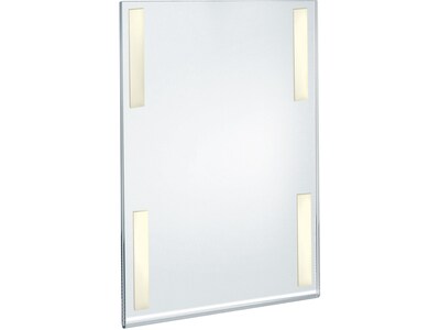 Azar Sign Holder, 11 x 17, Vertical, Wall Mounted, Clear Acrylic, 2/Pack (122032-2PK)