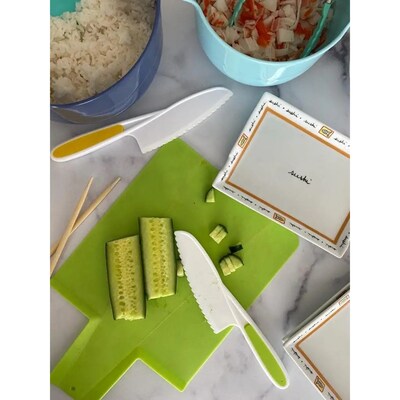 Tovla Jr. Kids Kitchen Knife & Cutting Board Set, Green (YH-70VJ-VYKY)