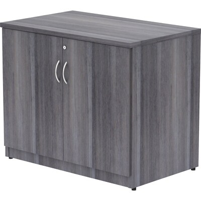 Lorell Essentials Series 2-Door Storage Cabinet, 36"W x 22.5"D x 29.5"H, Weathered Charcoal (LLR69564)