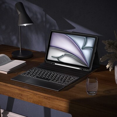 SaharaCase Navigate Series Keyboard Case for iPad Air 11" (M3/M2), Scorpion Black (TB00425)