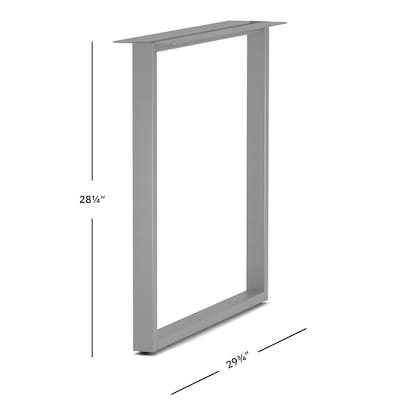HON Voi 28H x 30D Steel O-Leg Support for Worksurface, Silver (HLSL3028O.PR6)