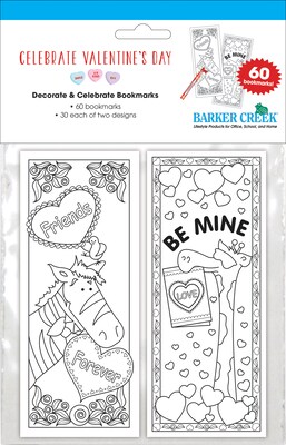 Barker Creek Celebrate Valentine's Day Bookmark Set, 60/Pack (LL2197)