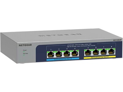 Netgear 8-Port Unmanaged Switch, Gray (MS108UP-100NAS)