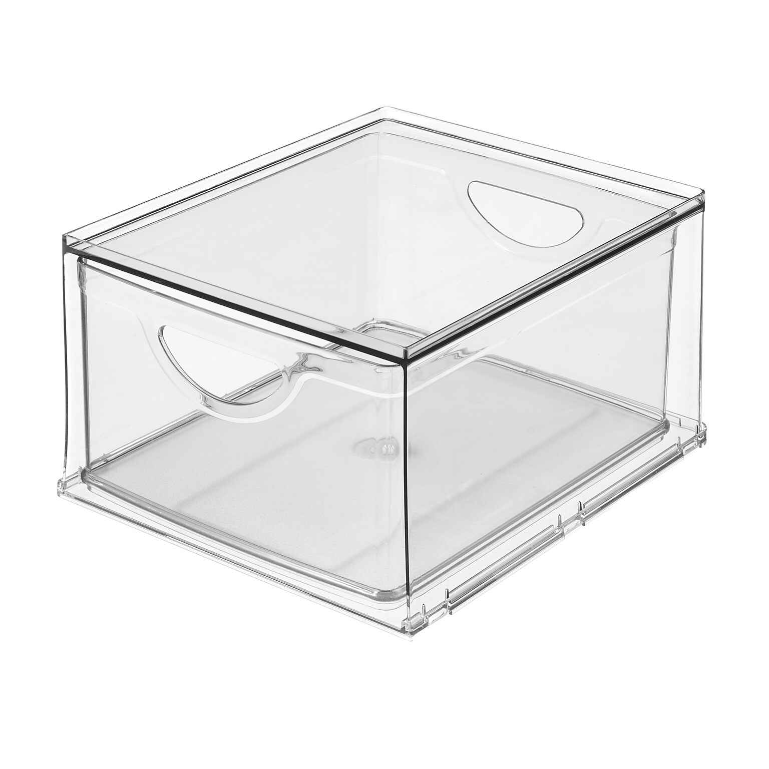 iDESIGN Small Stackable Plastic Storage Bin, Clear (80009)
