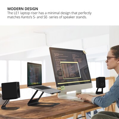 Kanto Ergonomic Universal Riser Laptop Stand, Black (LE1)