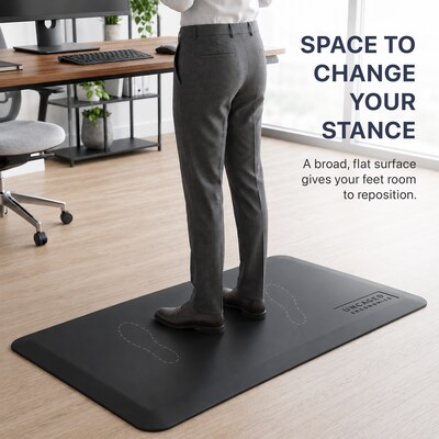 Uncaged Ergonomics Anti-Fatigue Mat, 34" x 20", Black (MAT34)