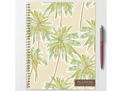 2024-2025 TF Publishing White Lotus Series Positano Palms 8.5" x 11" Academic Weekly & Monthly Planner, Paperboard Cover
